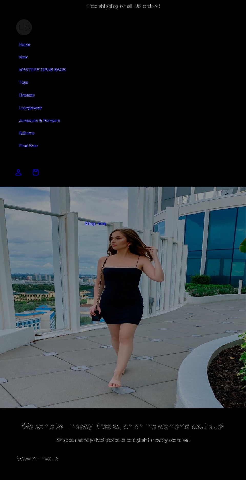 shoplindseybrooke.com shopify website screenshot