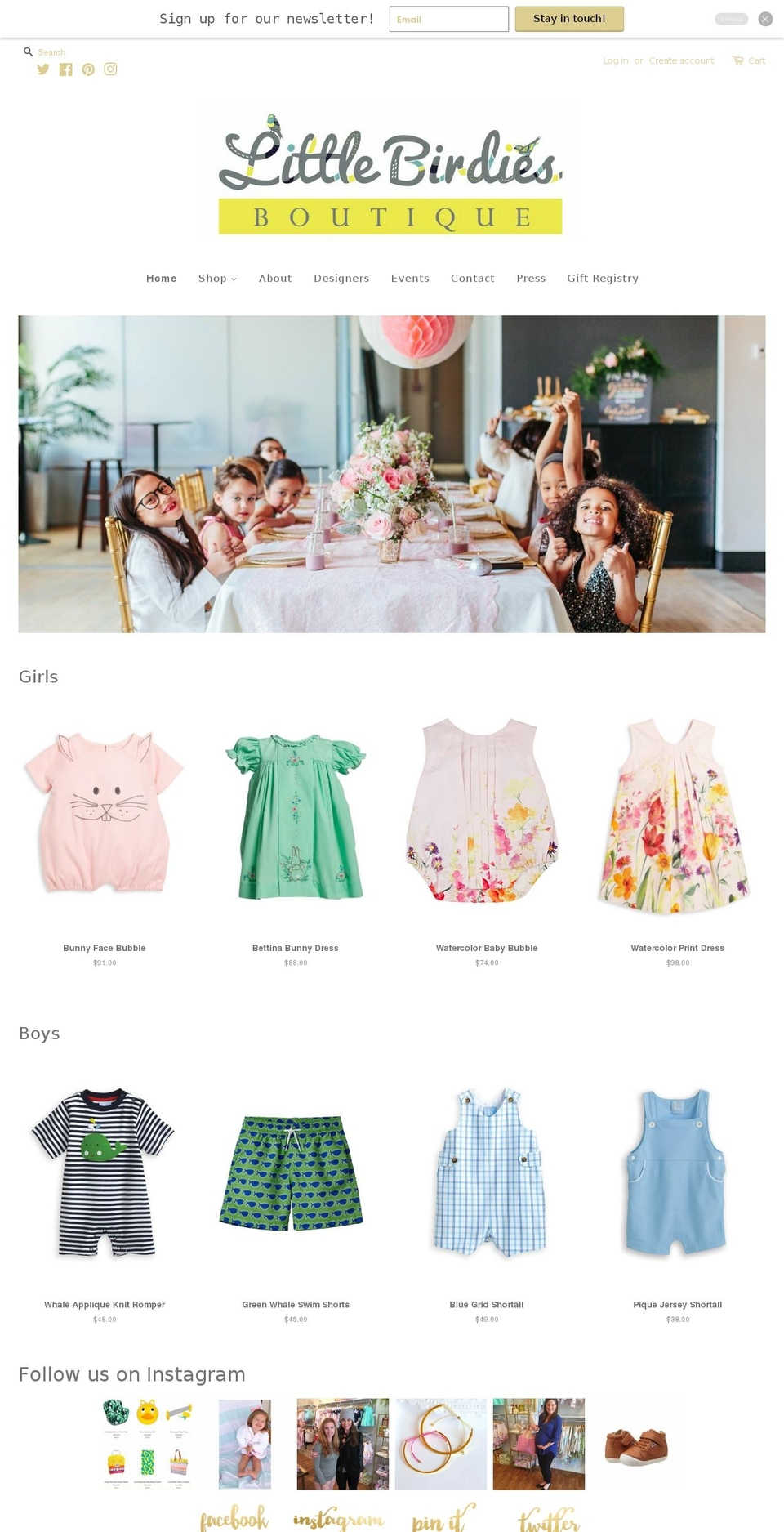 shoplittlebirdies.com shopify website screenshot