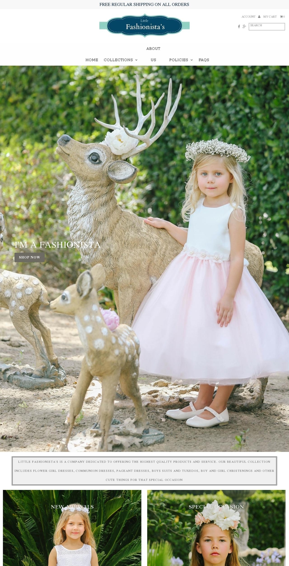 shoplittlefashionistas.com shopify website screenshot