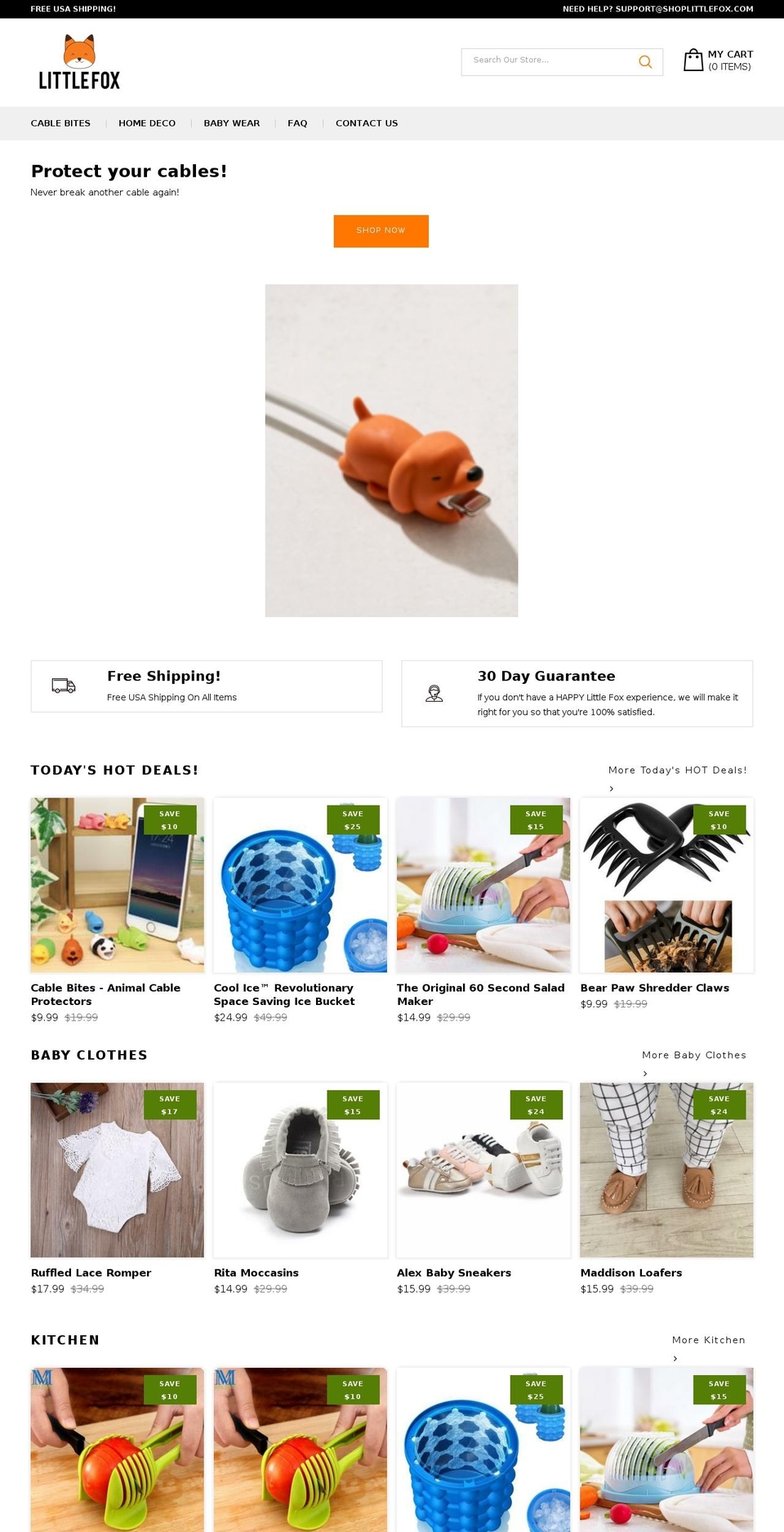 shoplittlefox.com shopify website screenshot