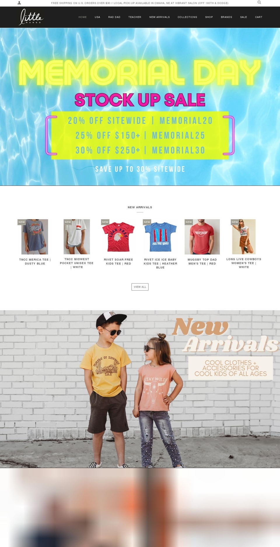 shoplittlemango.com shopify website screenshot