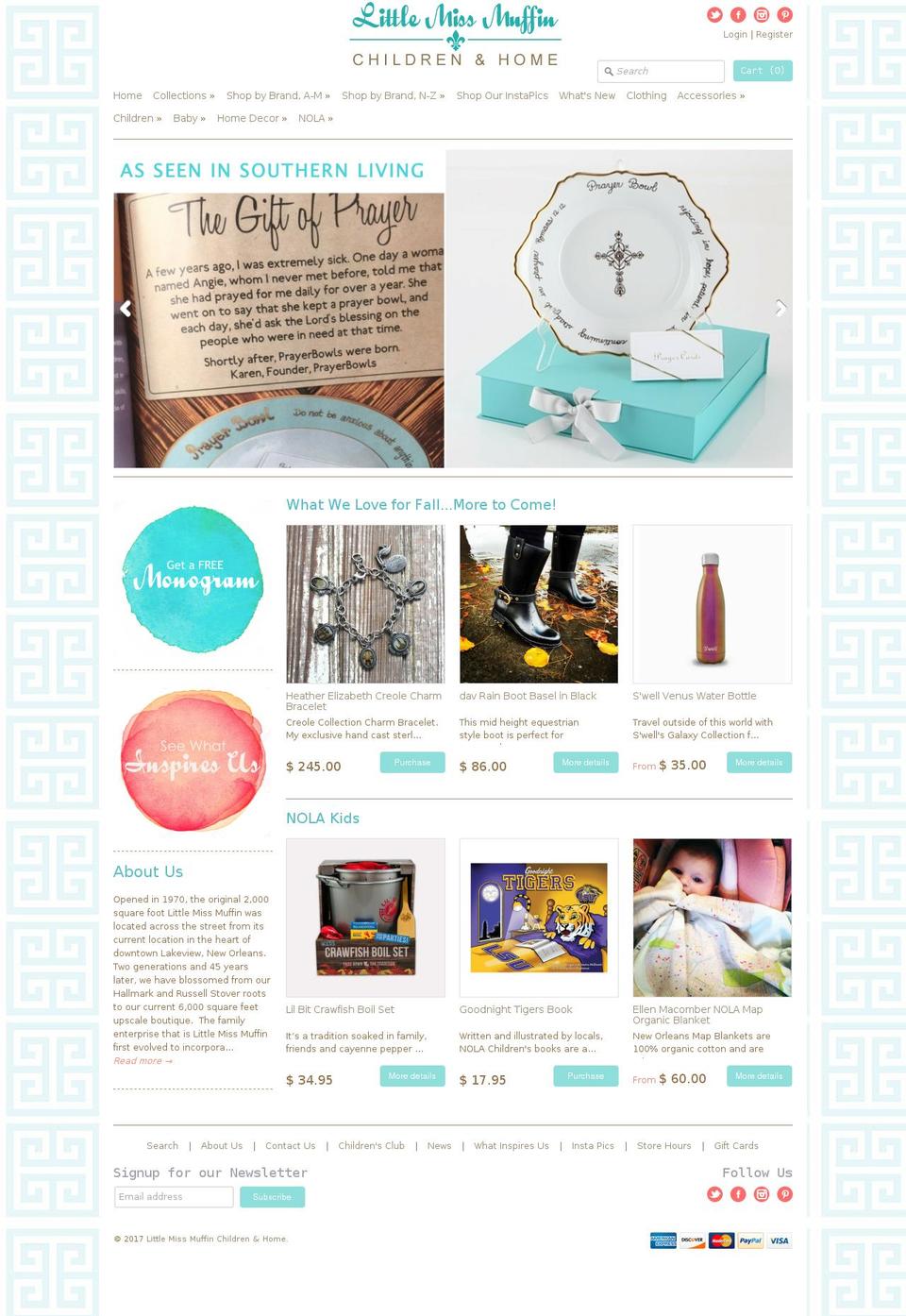 shoplittlemissmuffin.com shopify website screenshot