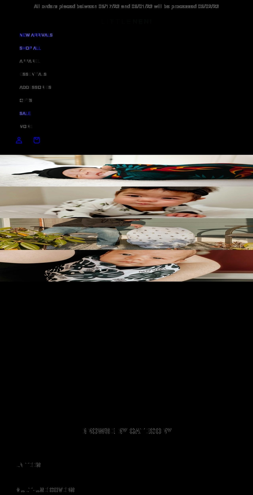 shoplittleneni.com shopify website screenshot