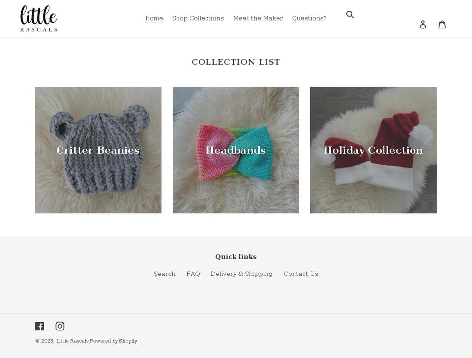 shoplittlerascals.ca shopify website screenshot