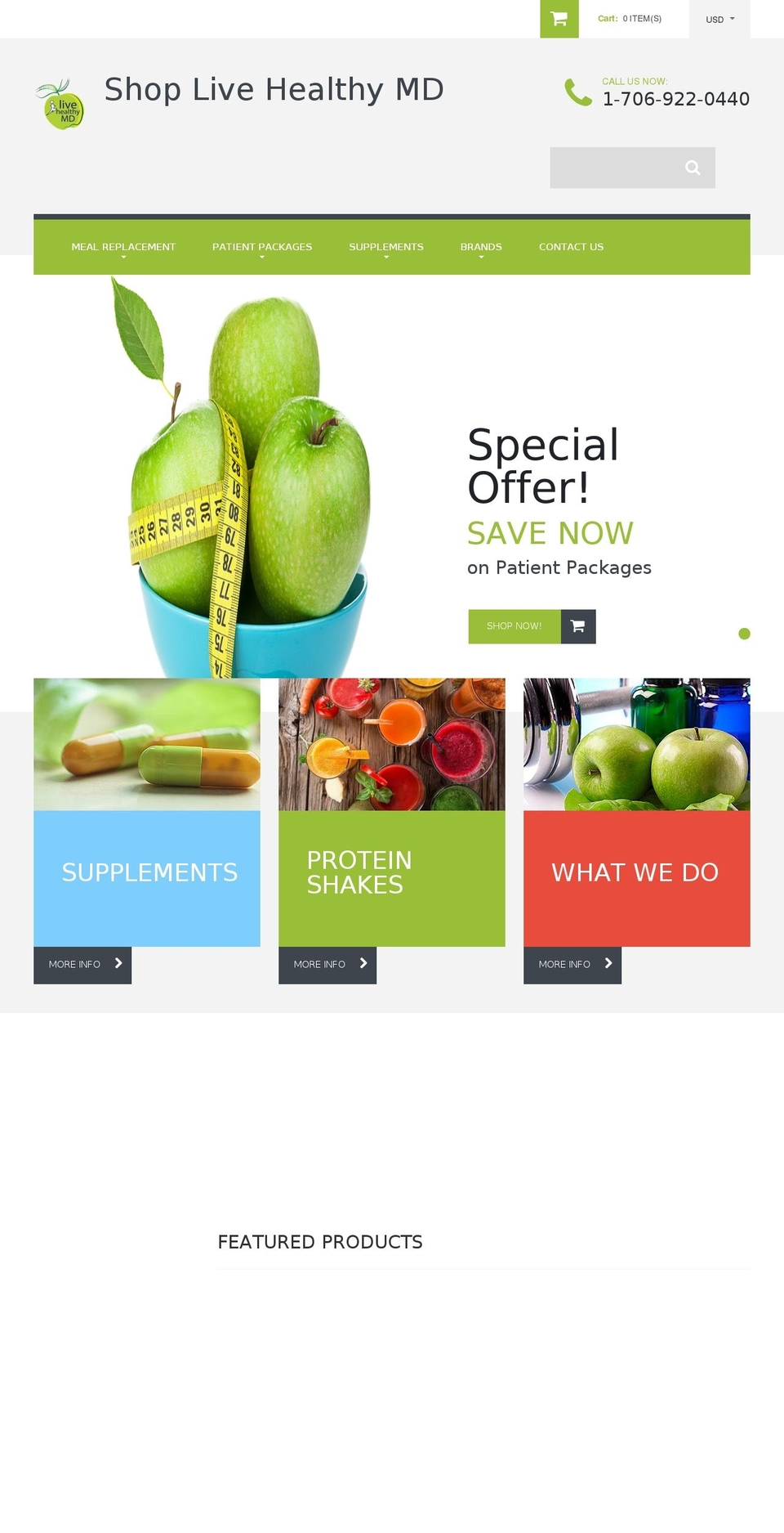 shoplivehealthymd.com — Shopify storefront screenshot