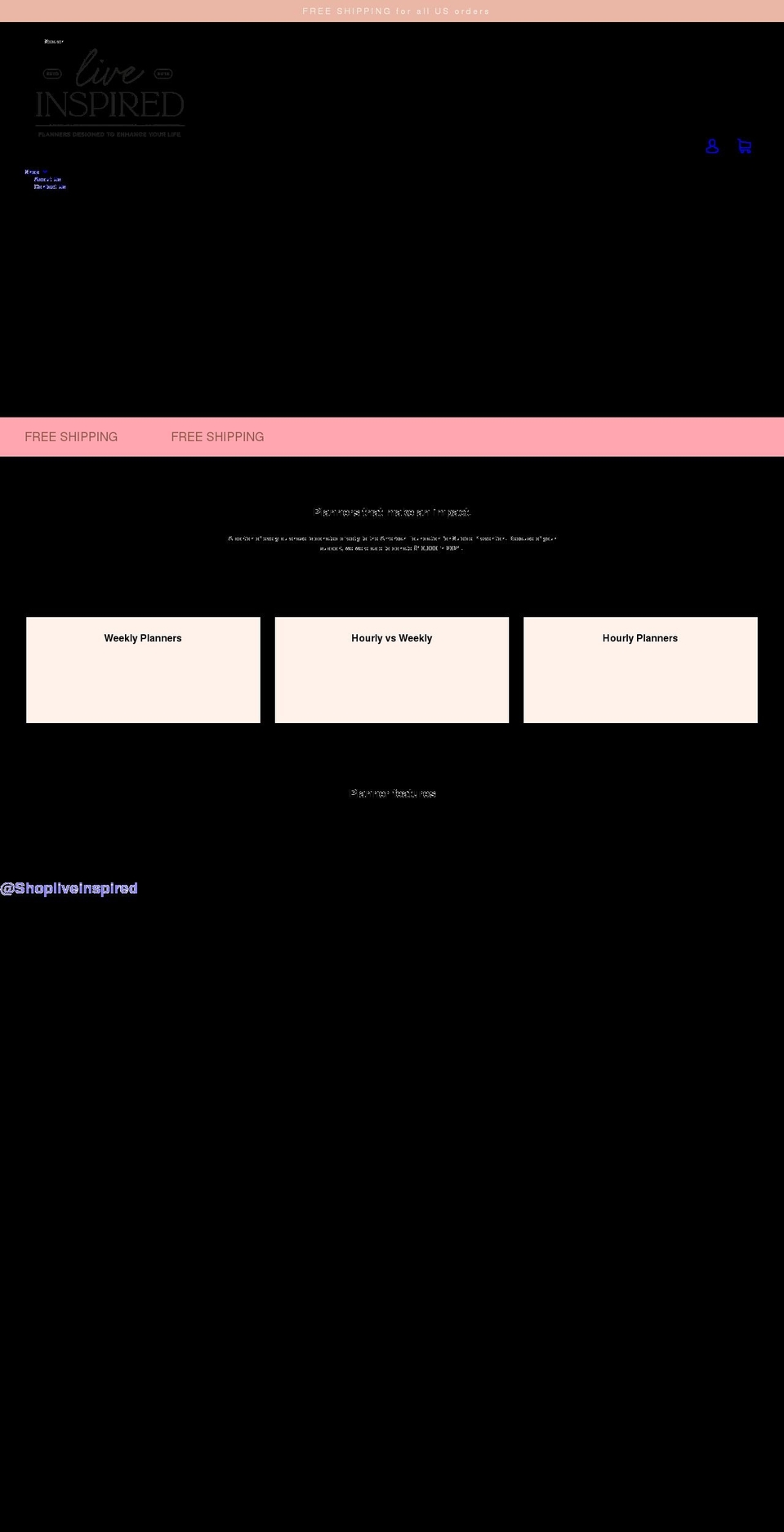shopliveinspired.com shopify website screenshot