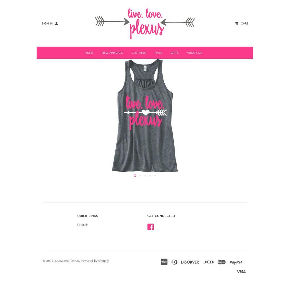 shopliveloveplexus.com shopify website screenshot