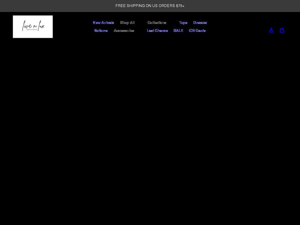 shoplivenlux.com shopify website screenshot