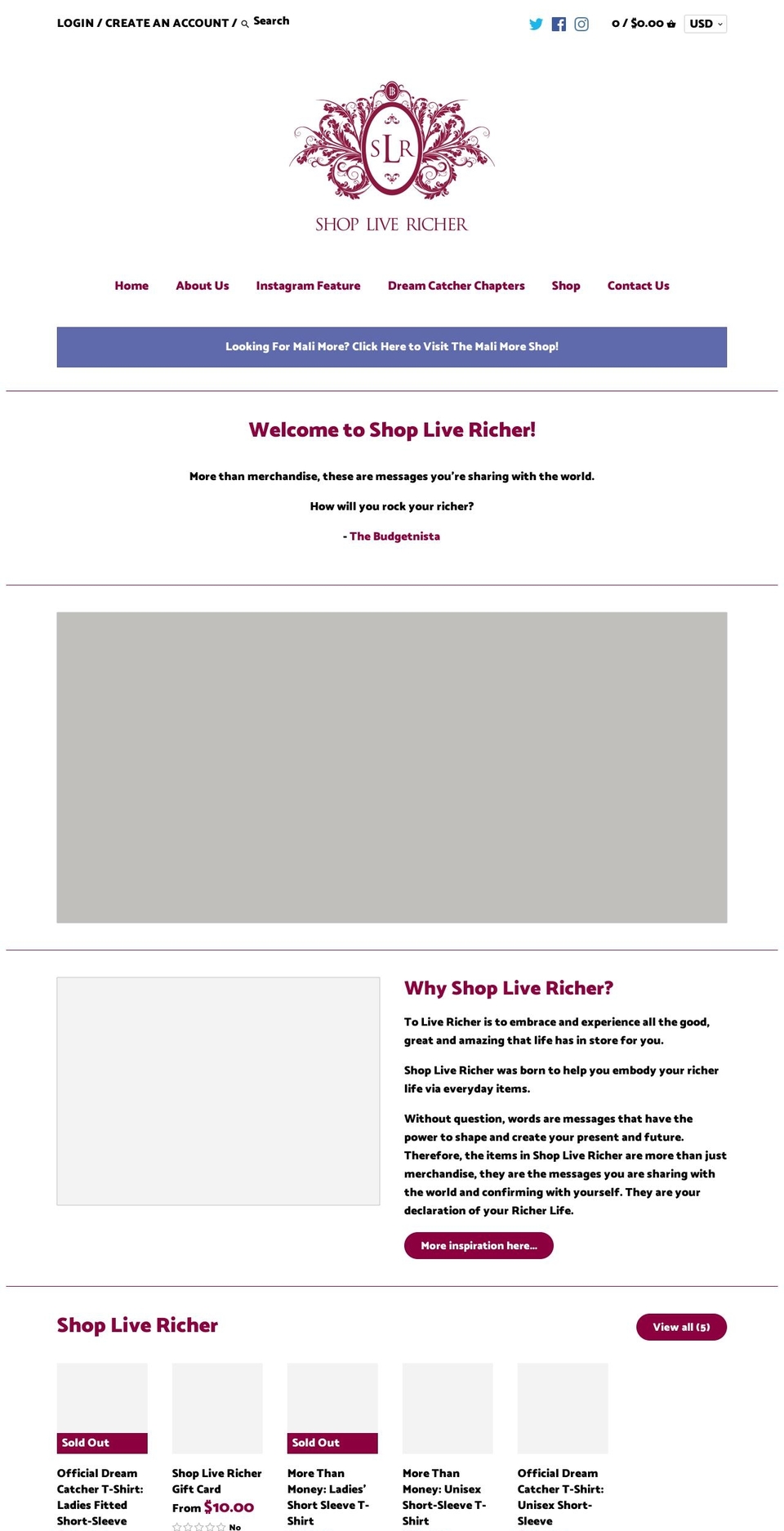 shoplivericher.com shopify website screenshot