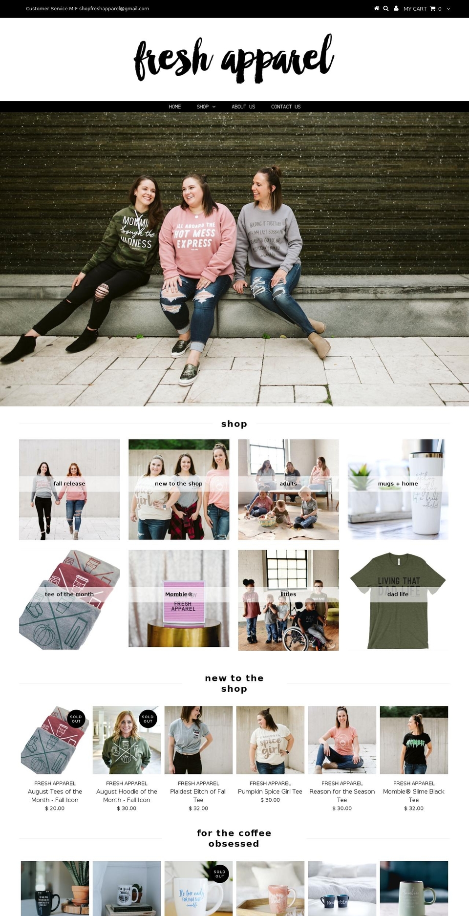 shoplivingthatmomlife.com — Shopify storefront screenshot