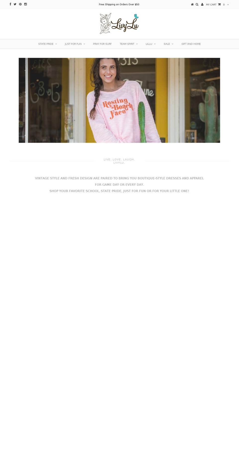 shoplivylu.com shopify website screenshot