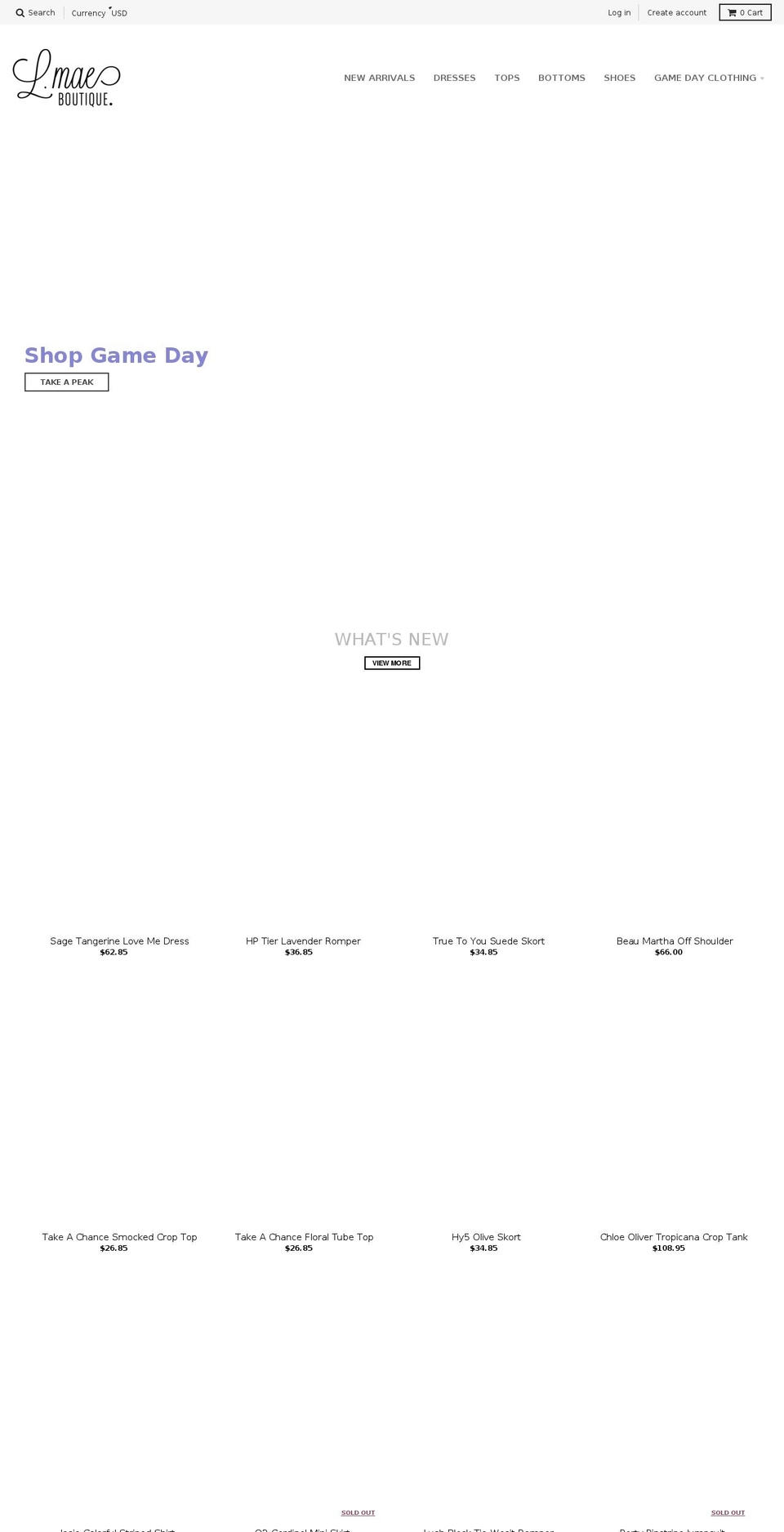 shoplmaeboutique.com — Shopify storefront screenshot