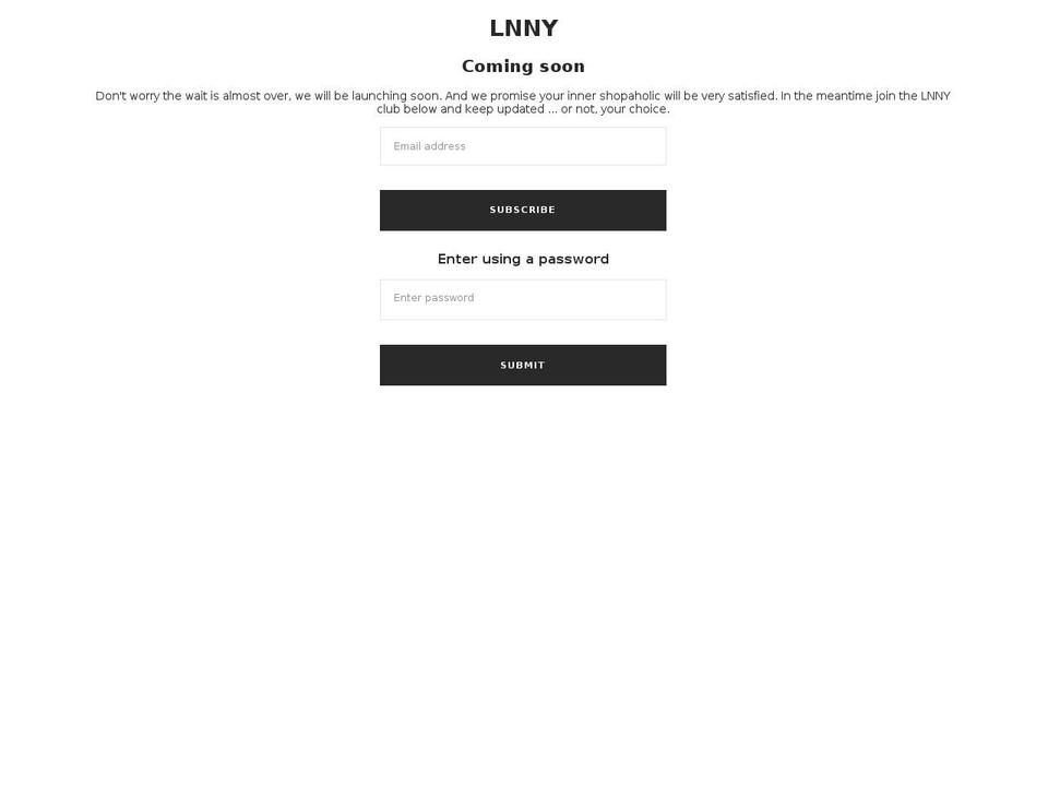 shoplnny.com — Shopify storefront screenshot