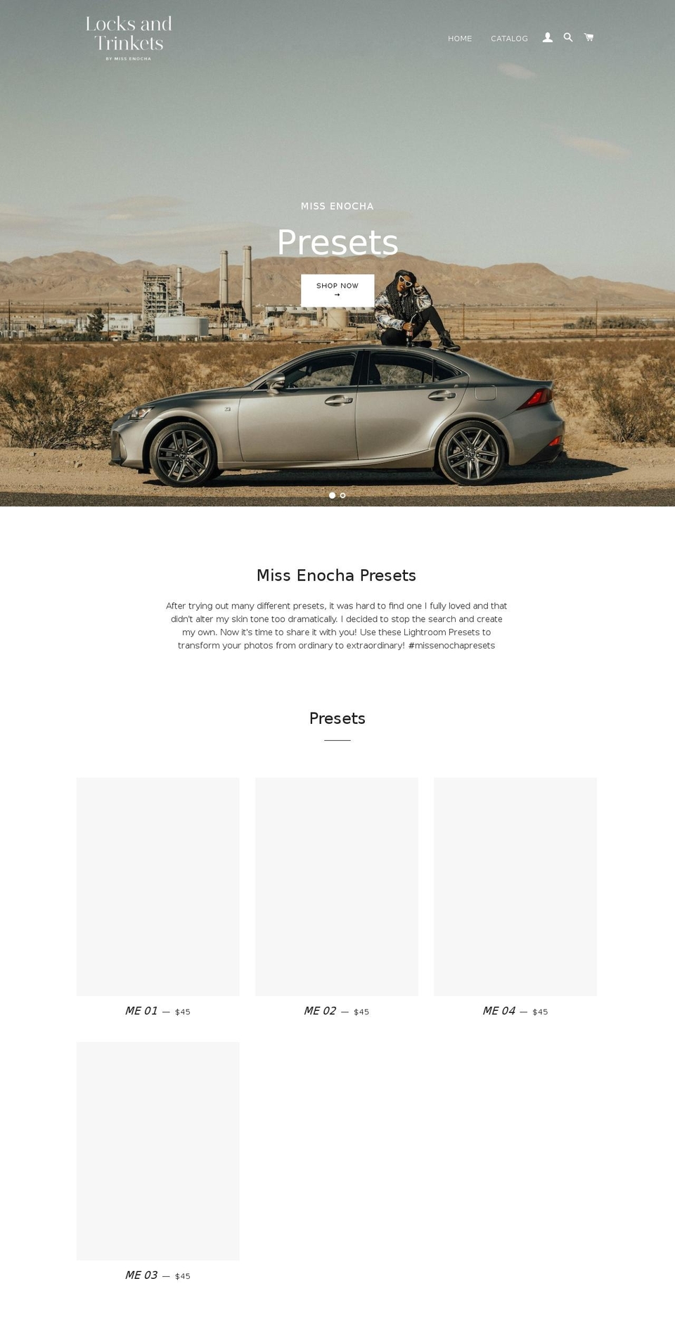 shoplocksandtrinkets.com — Shopify storefront screenshot