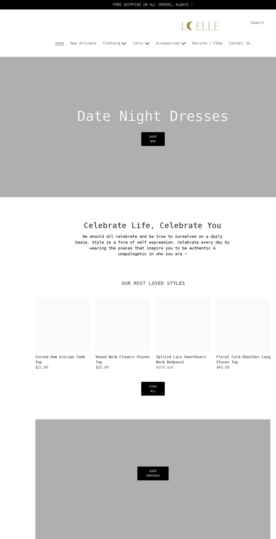 shoploelle.com shopify website screenshot