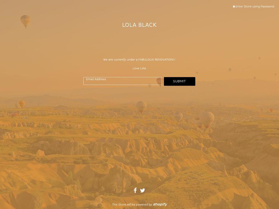 shoplolablack.com shopify website screenshot