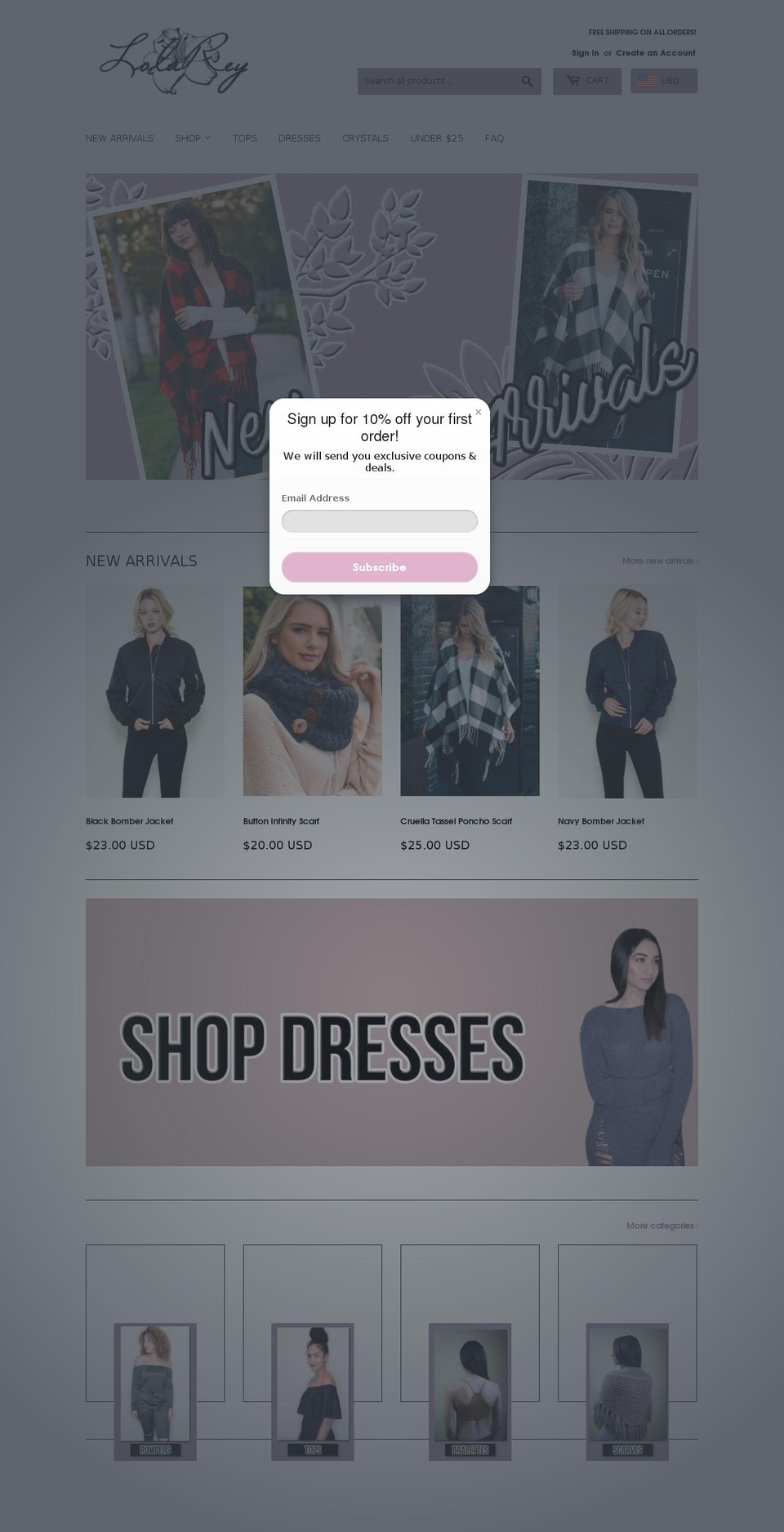 shoplolarey.com — Shopify storefront screenshot