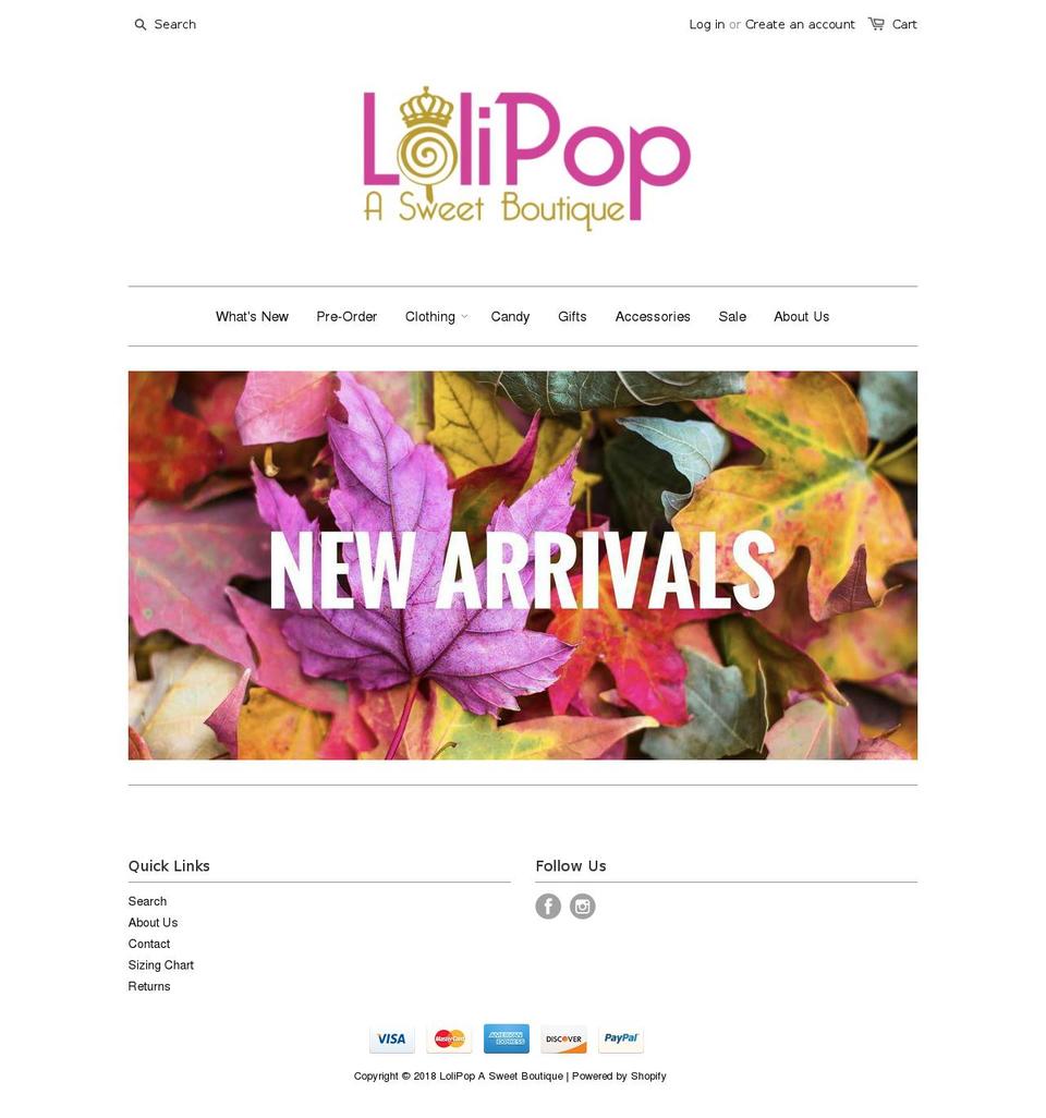 shoplolipop.com — Shopify storefront screenshot