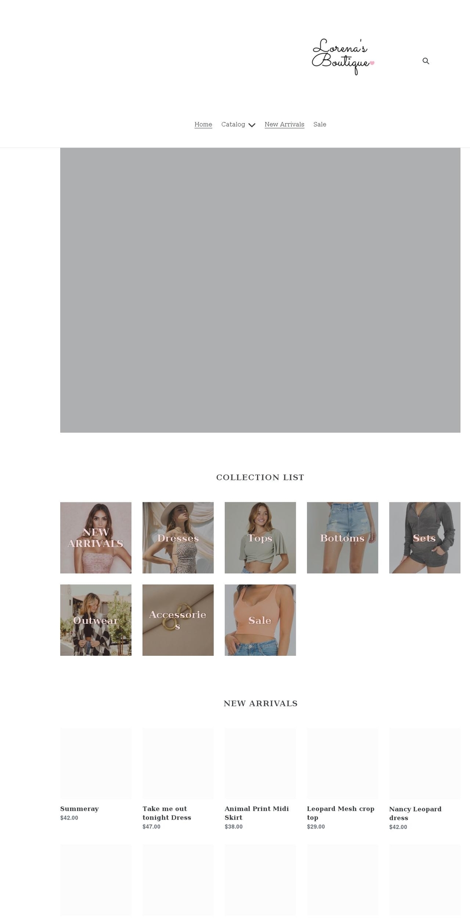shoplorenasboutique.com shopify website screenshot