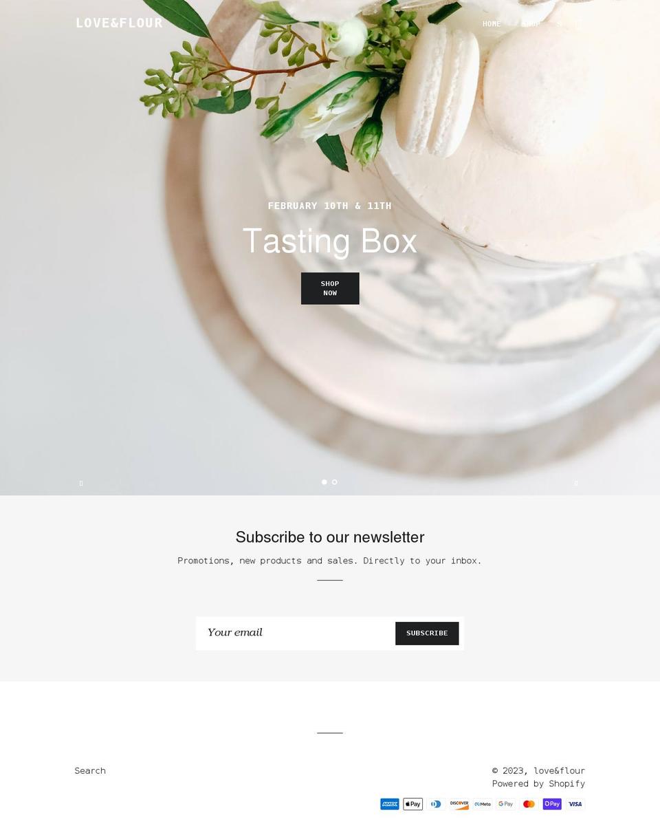 shoploveandflour.com shopify website screenshot
