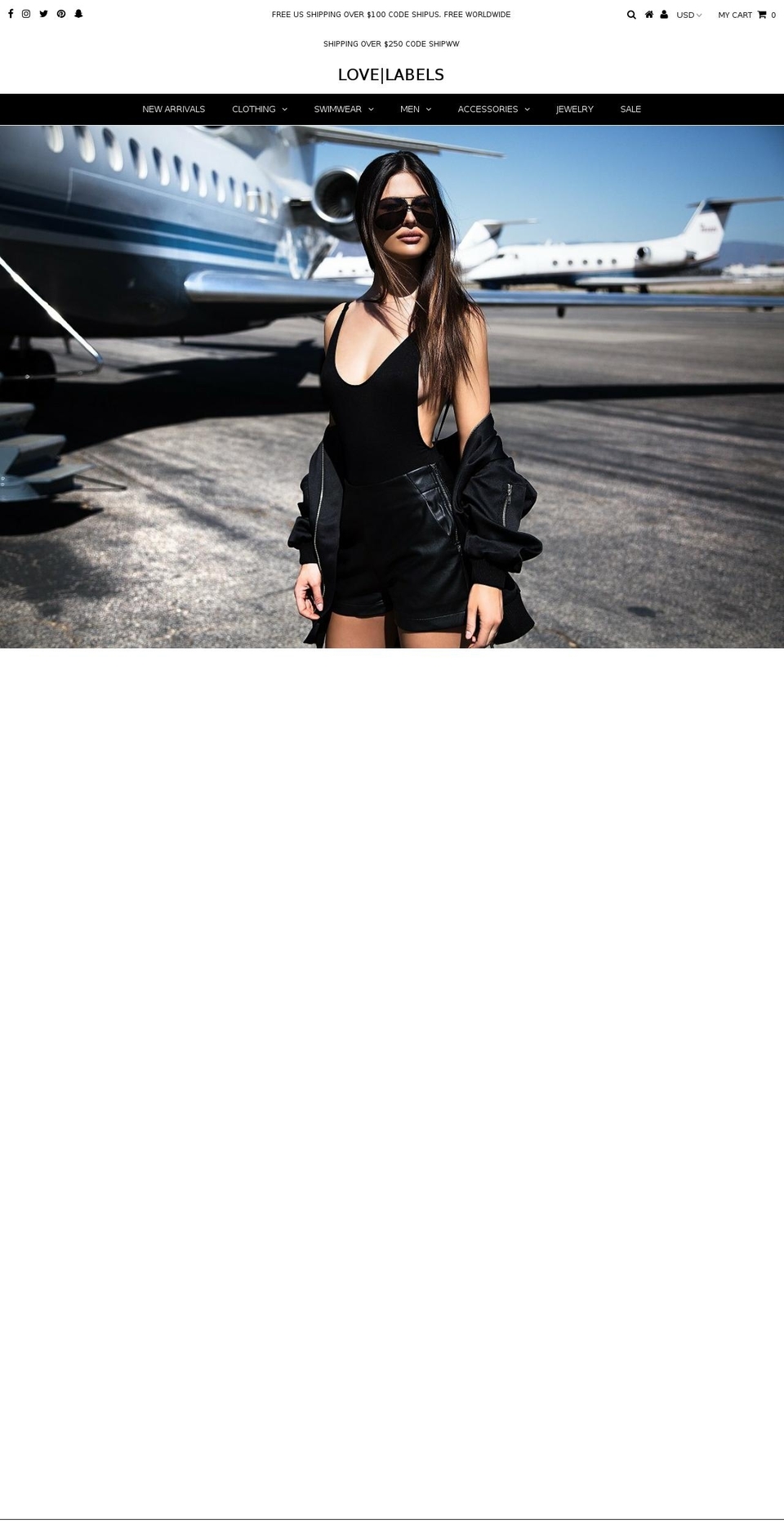 shoploveandlabels.com — Shopify storefront screenshot