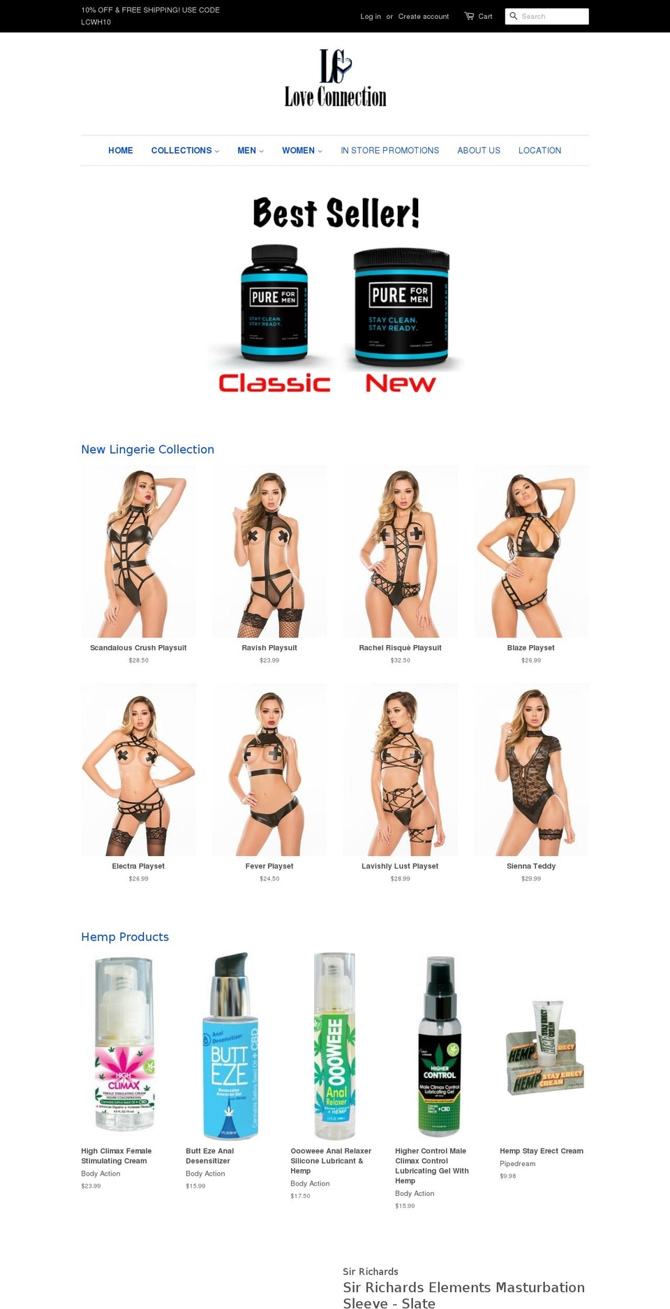 shoploveconnection.com — Shopify storefront screenshot