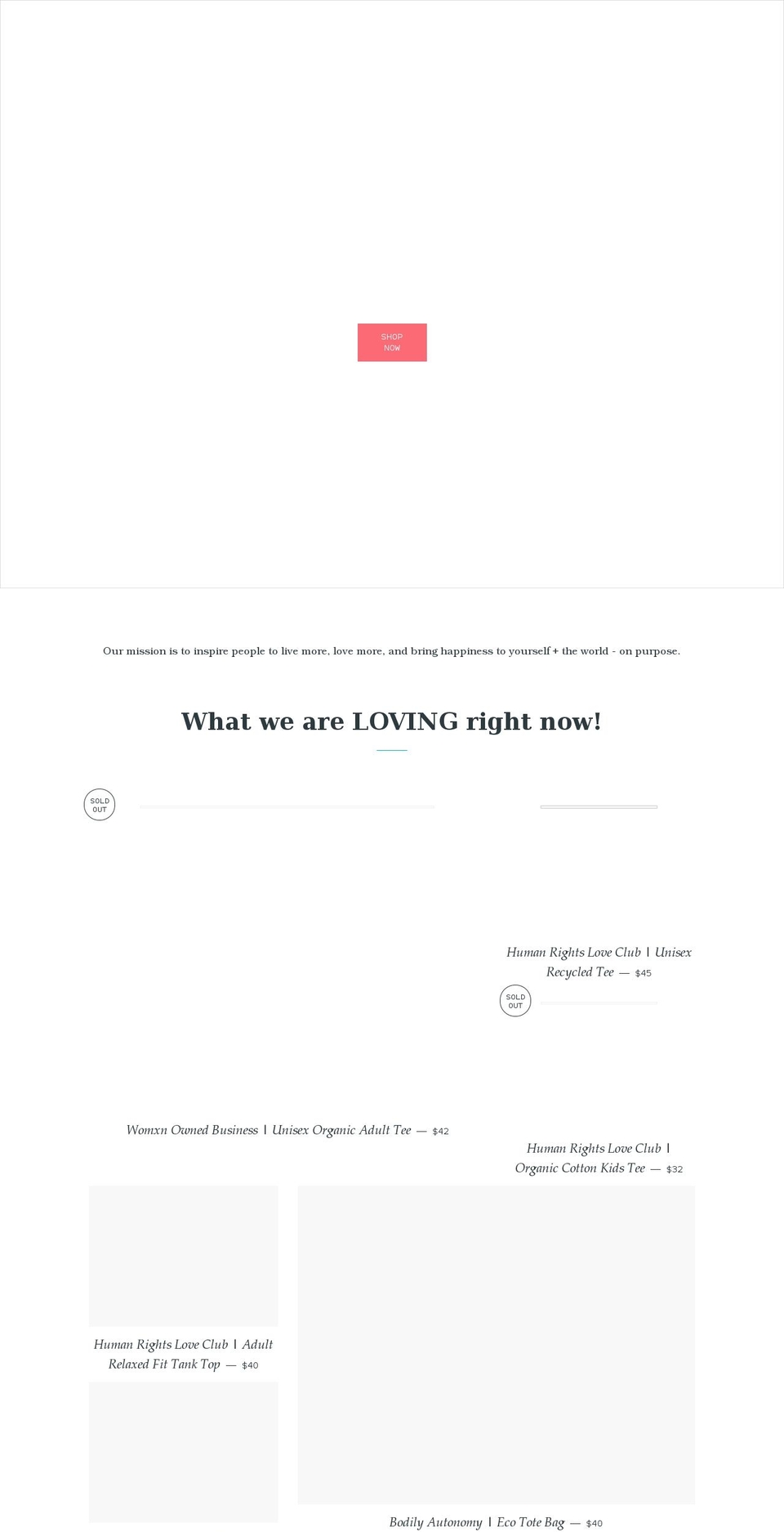 shoplovehayes.com shopify website screenshot