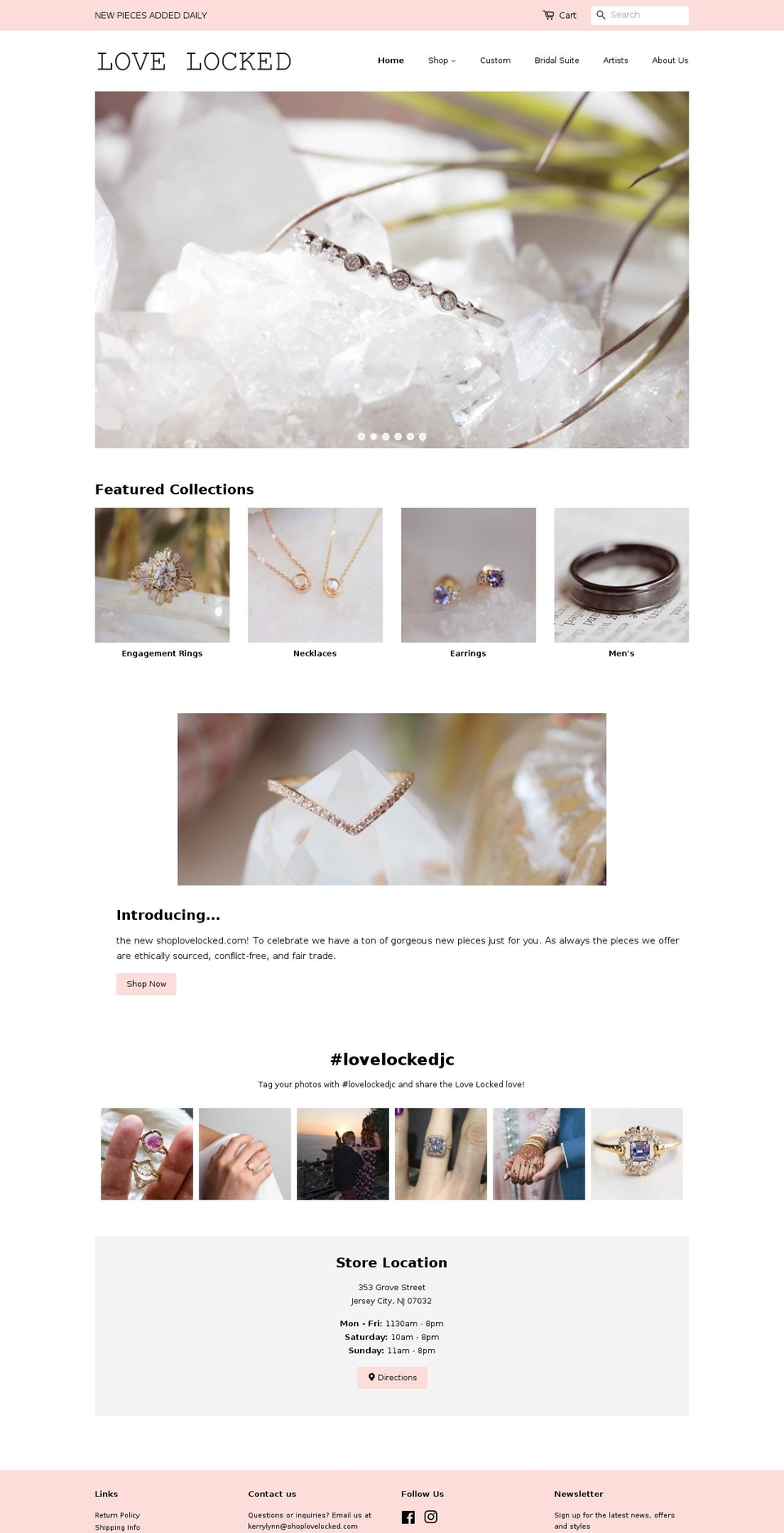 shoplovelocked.com shopify website screenshot