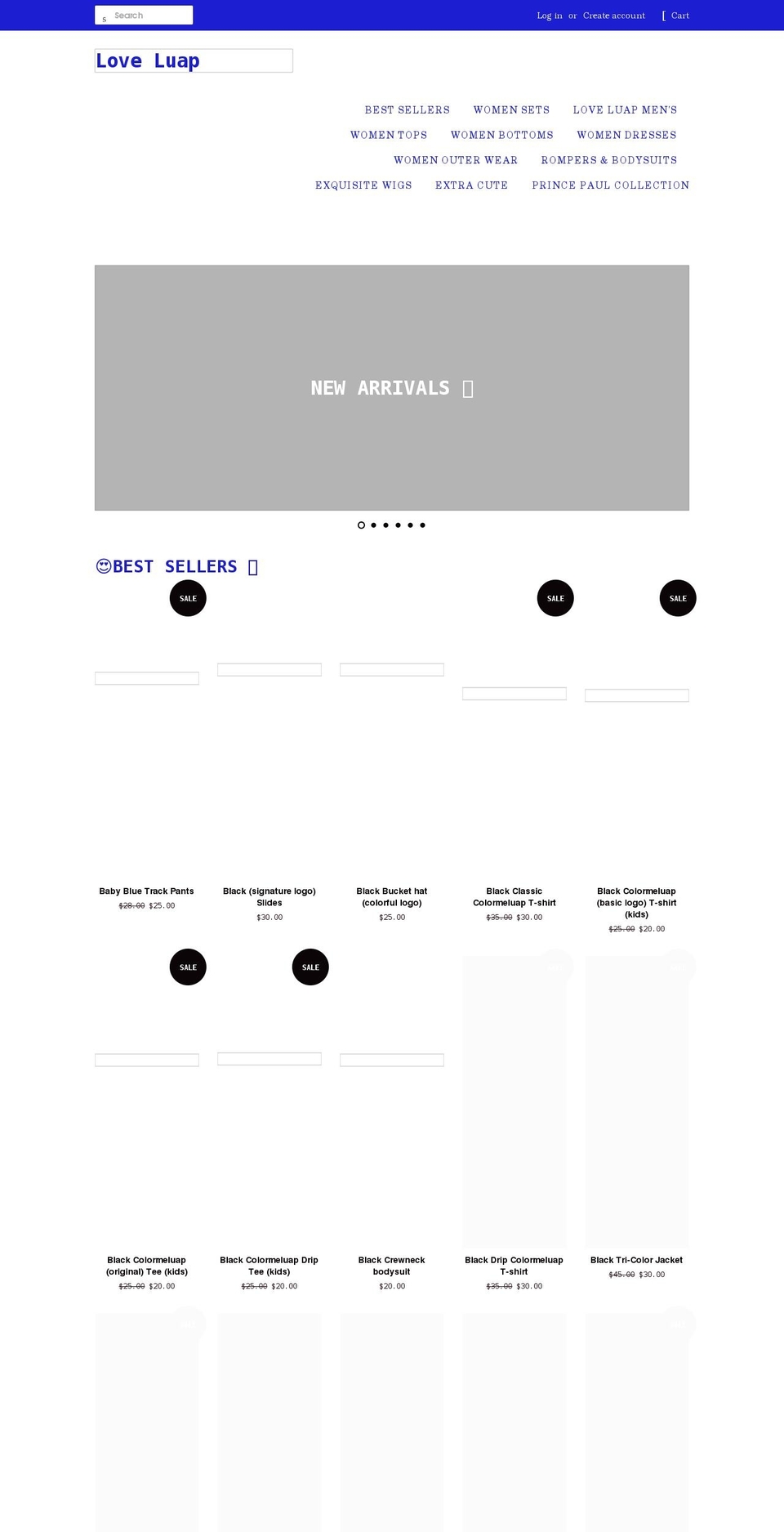 shoploveluap.com shopify website screenshot