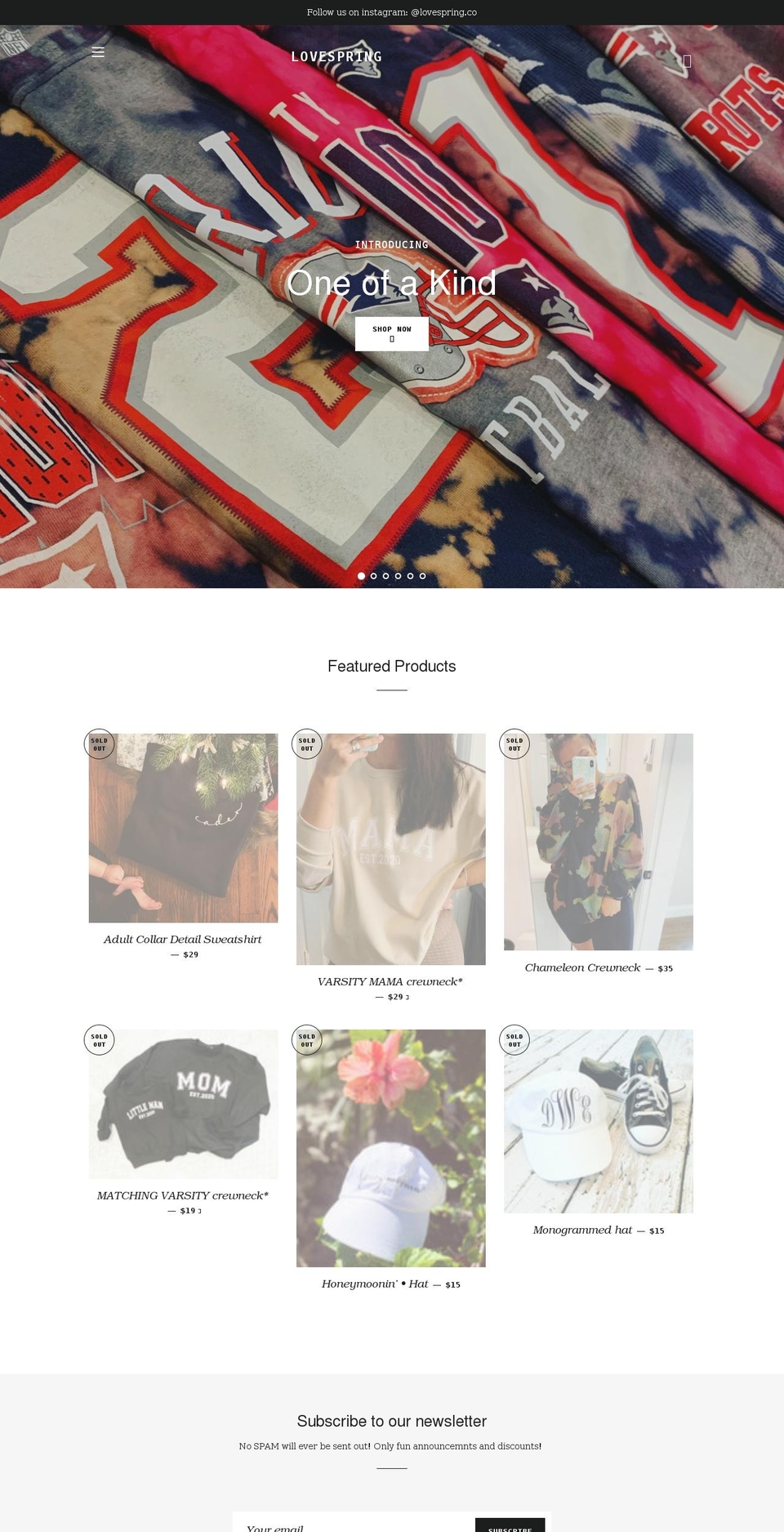 shoplovespring.com — Shopify storefront screenshot