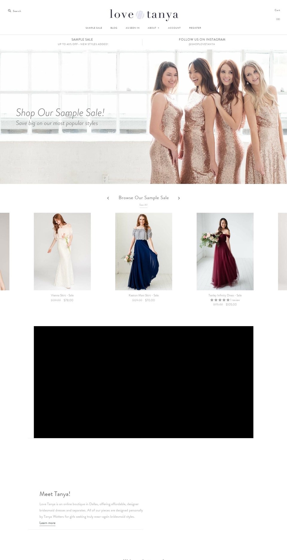 shoplovetanya.com — Shopify storefront screenshot