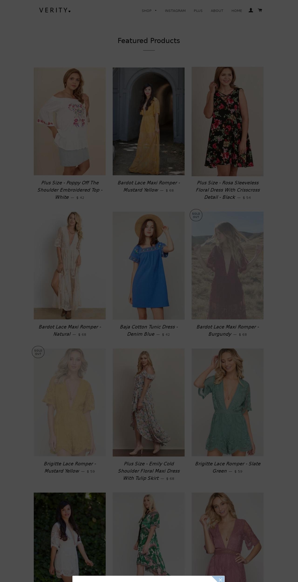 shoploveverity.com — Shopify storefront screenshot
