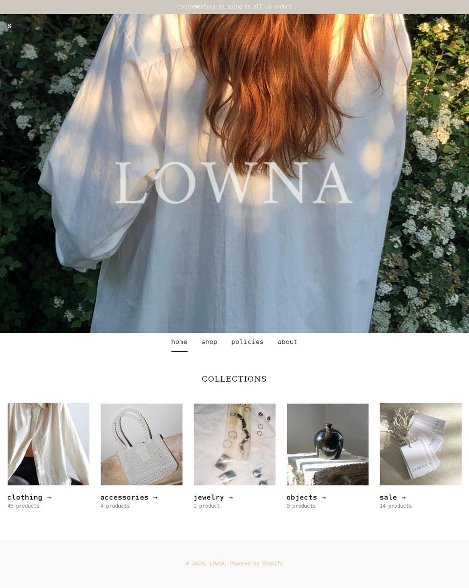 shoplowna.com shopify website screenshot