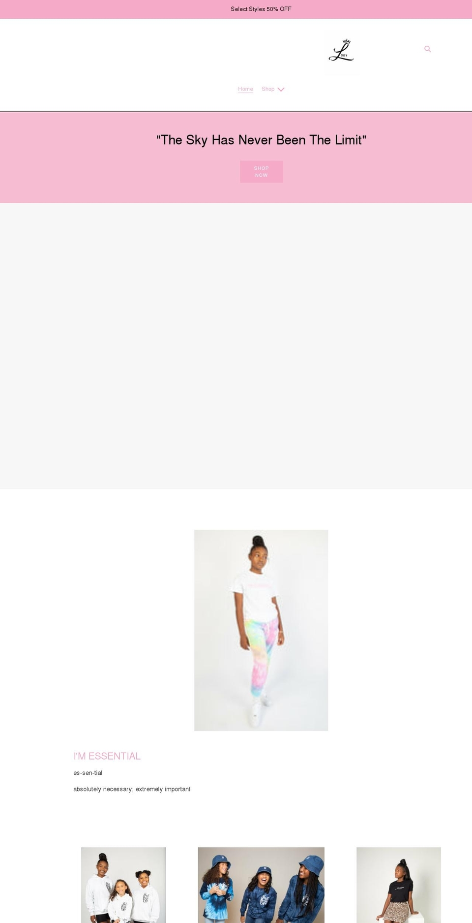 shoplsky.com shopify website screenshot