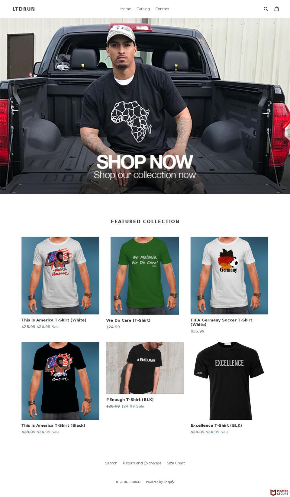 shopltdrun.com shopify website screenshot
