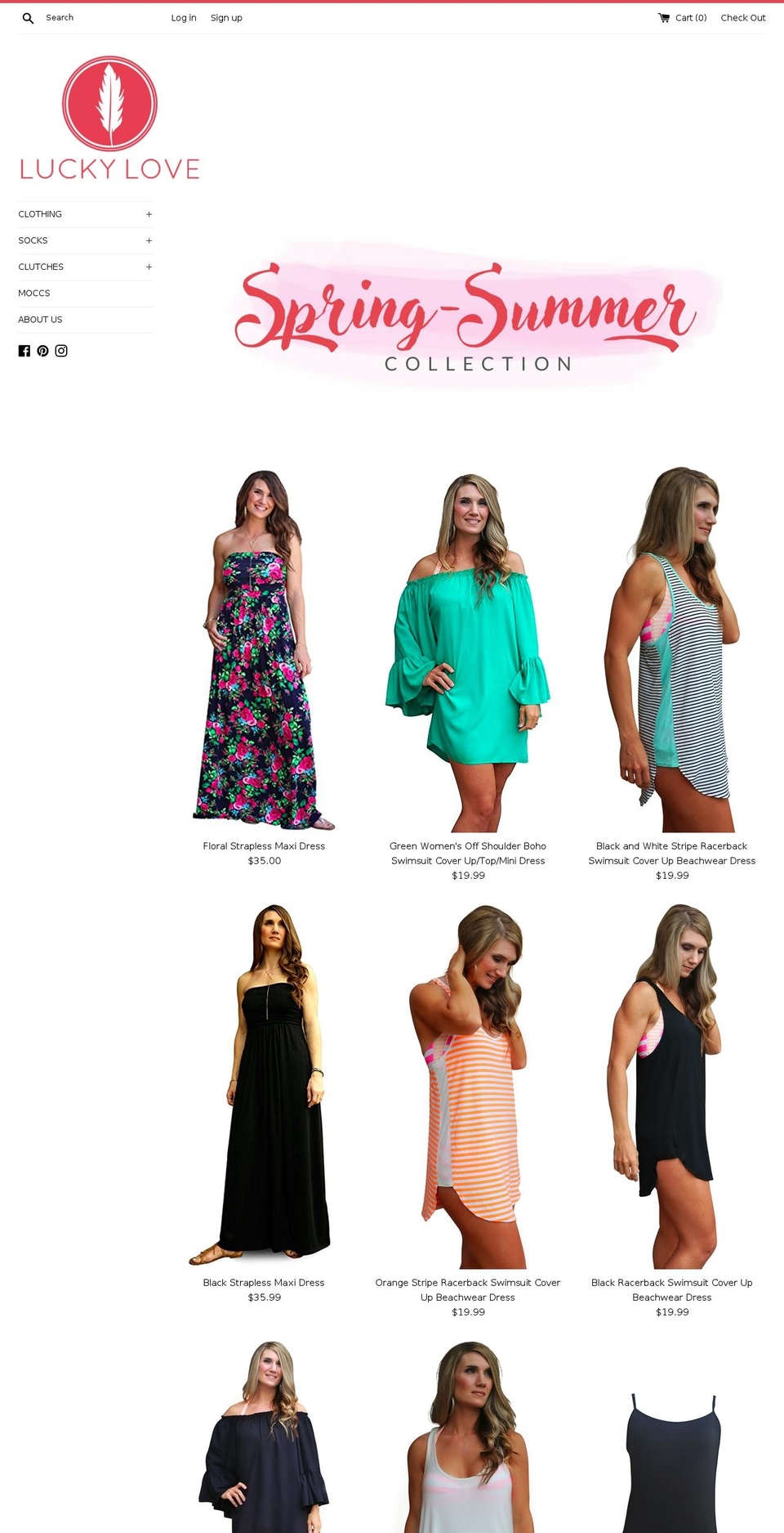 shopluckylove.com shopify website screenshot