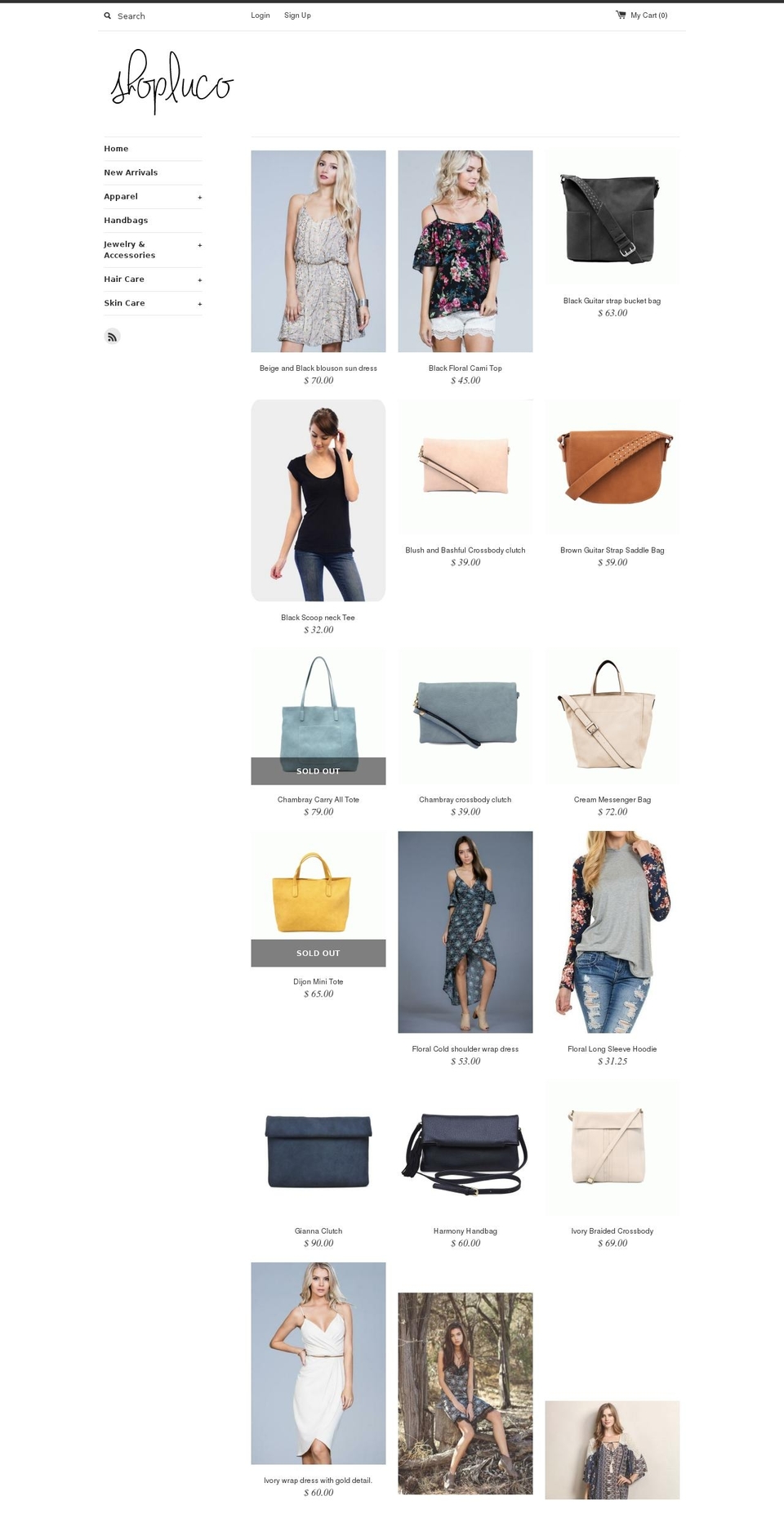 shopluco.com shopify website screenshot