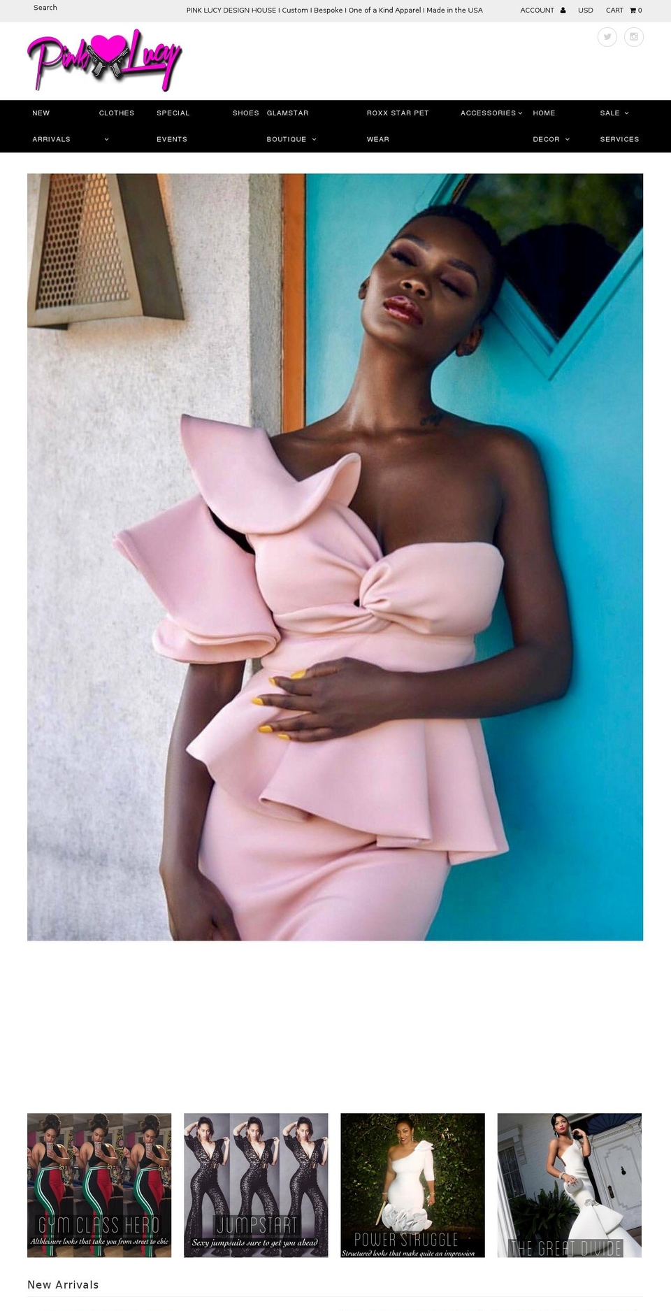 Pink Lucy - 2015 2.0 Shopify theme site example shoplucyluxxe.com