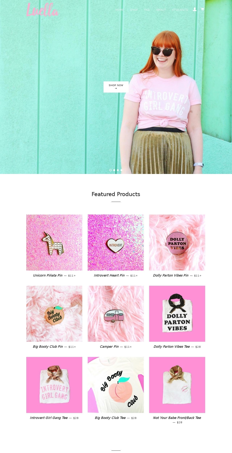 shopluella.com shopify website screenshot