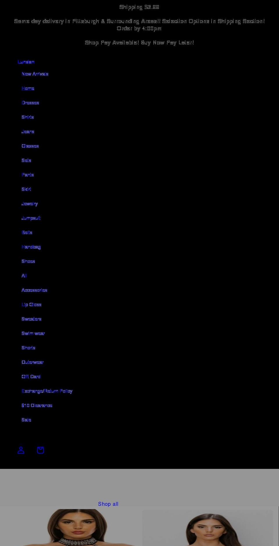 shoplundon.com shopify website screenshot