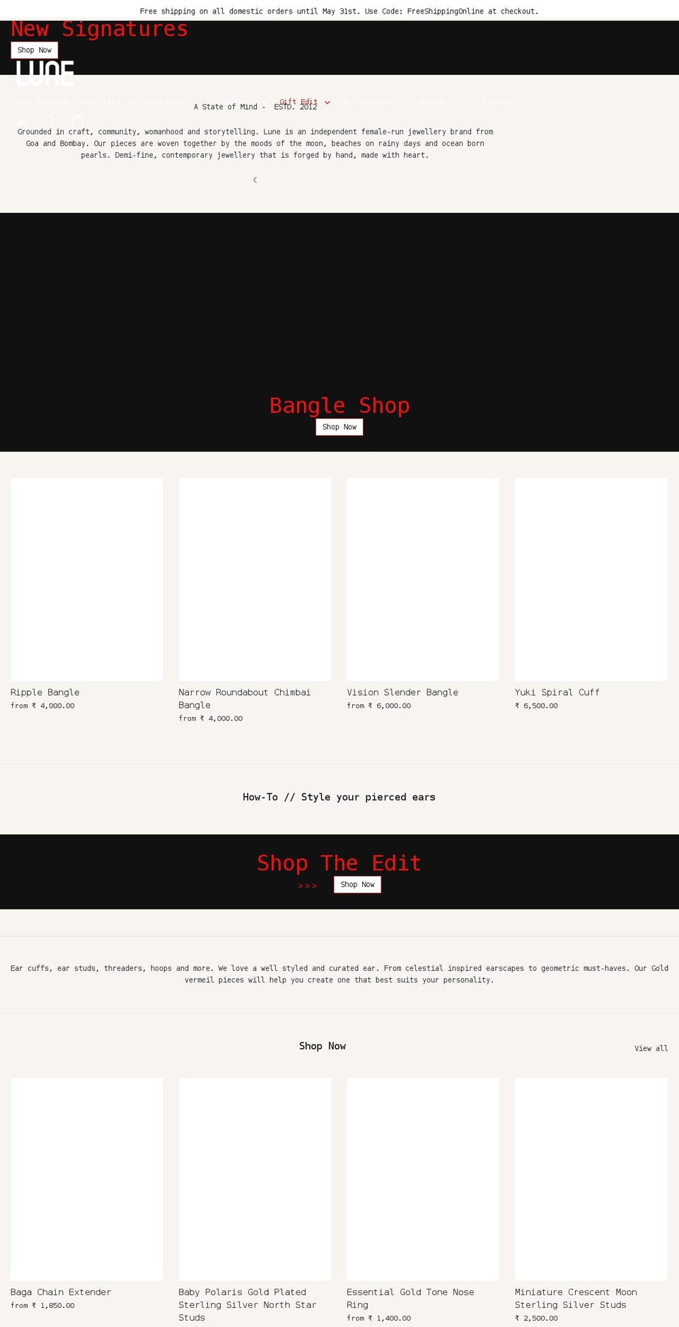 shoplune.com shopify website screenshot