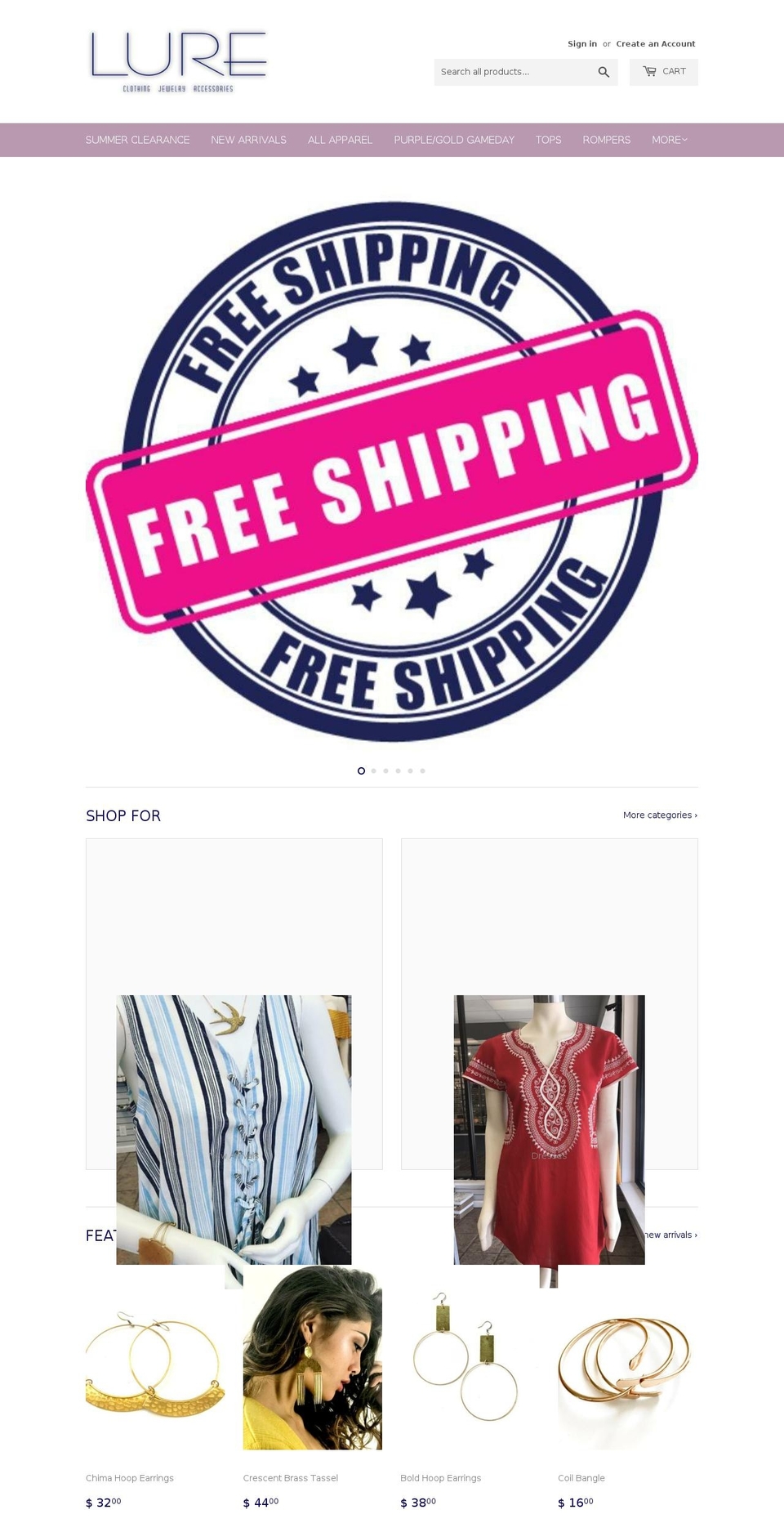 shoplure.net shopify website screenshot