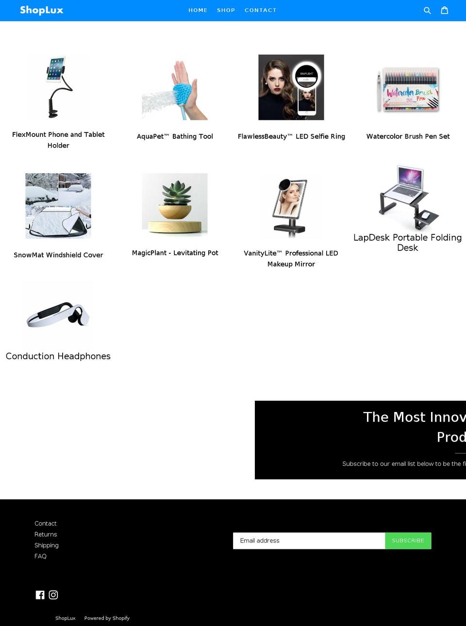 shoplux.co shopify website screenshot