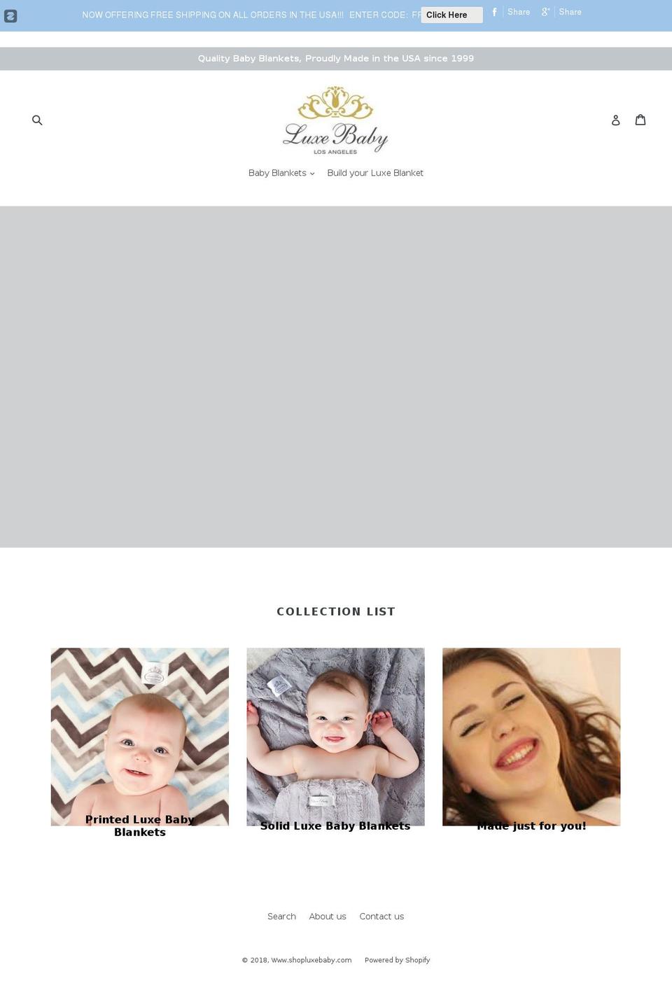 shopluxebaby.com — Shopify storefront screenshot