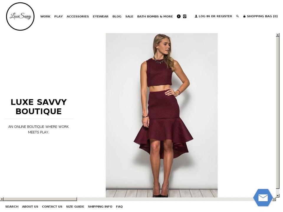 shopluxesavvy.com — Shopify storefront screenshot