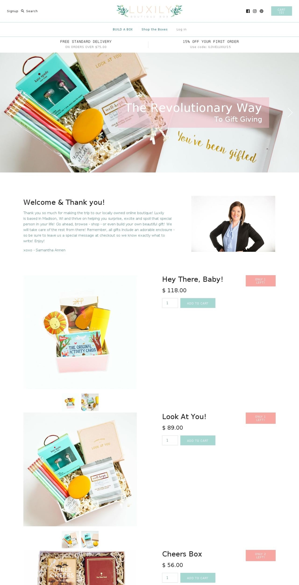 shopluxily.com shopify website screenshot