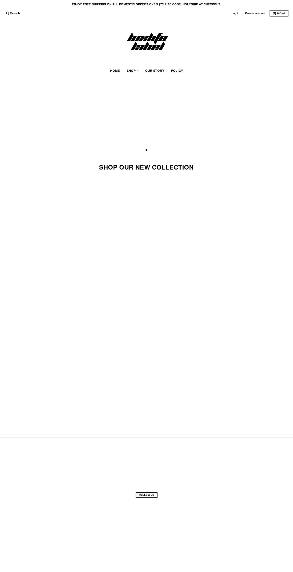 shopluxlifelabel.com shopify website screenshot