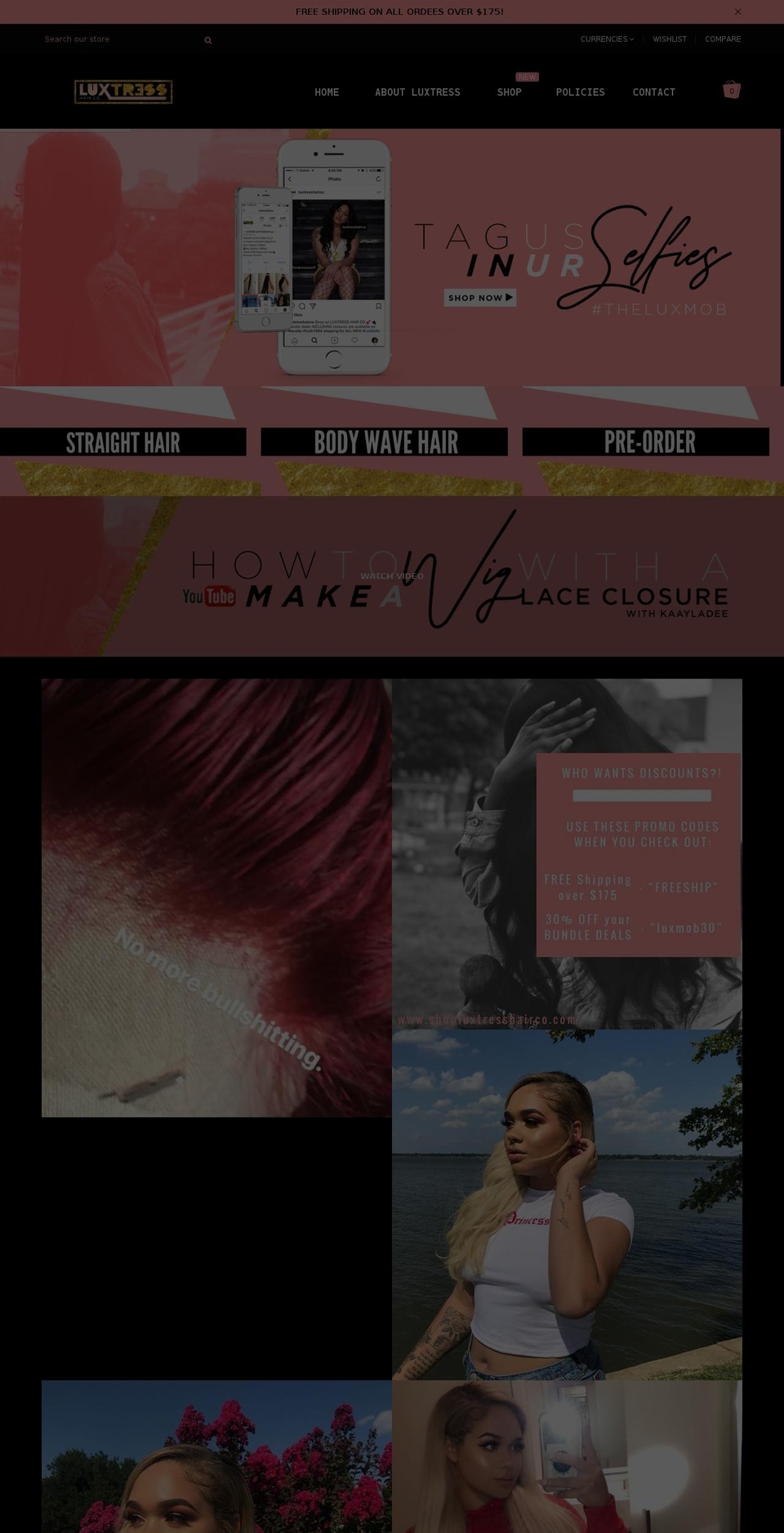 The Rozay Quartz Premium Theme - #1 Shopify theme site example shopluxtresshairco.com