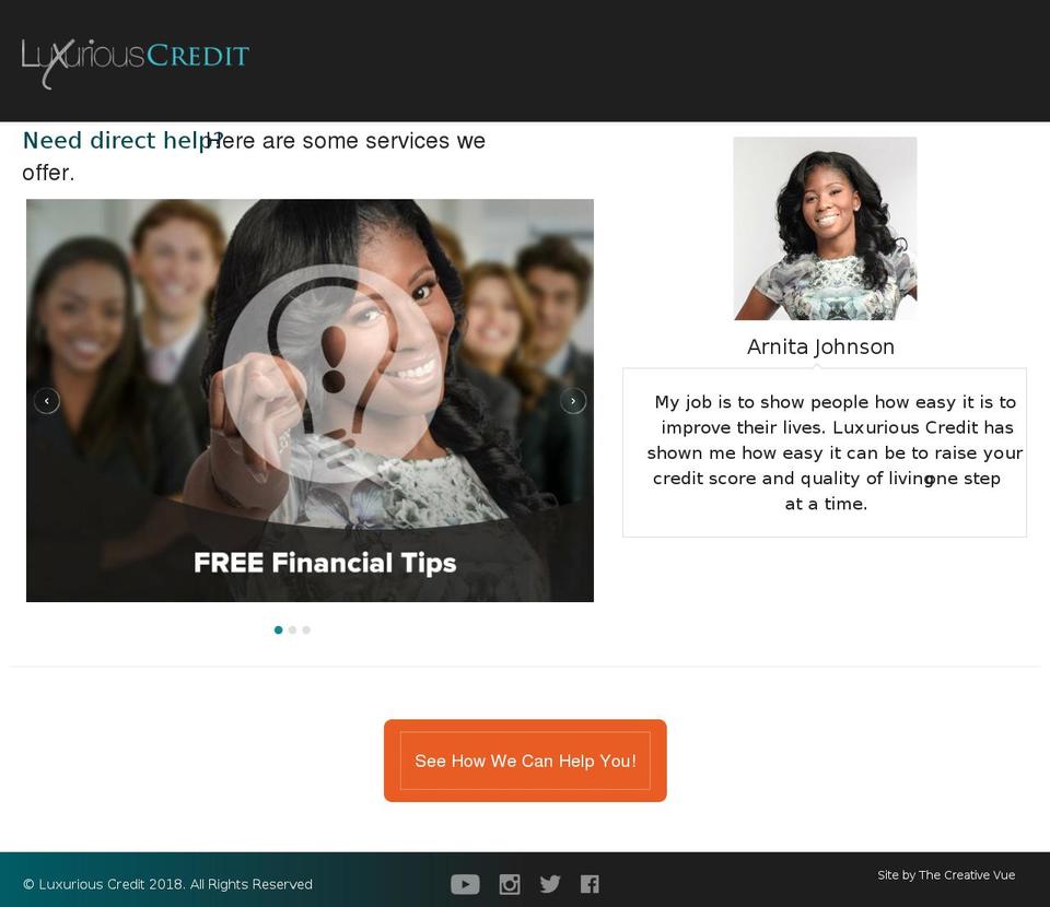 shopluxuriouscredit.com shopify website screenshot