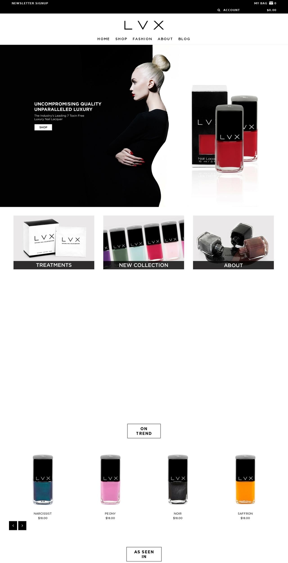 shoplvx.com shopify website screenshot